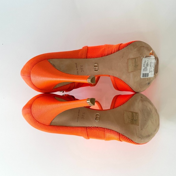 Dior Orange Mesh Peep Toe - Picture 2 of 2